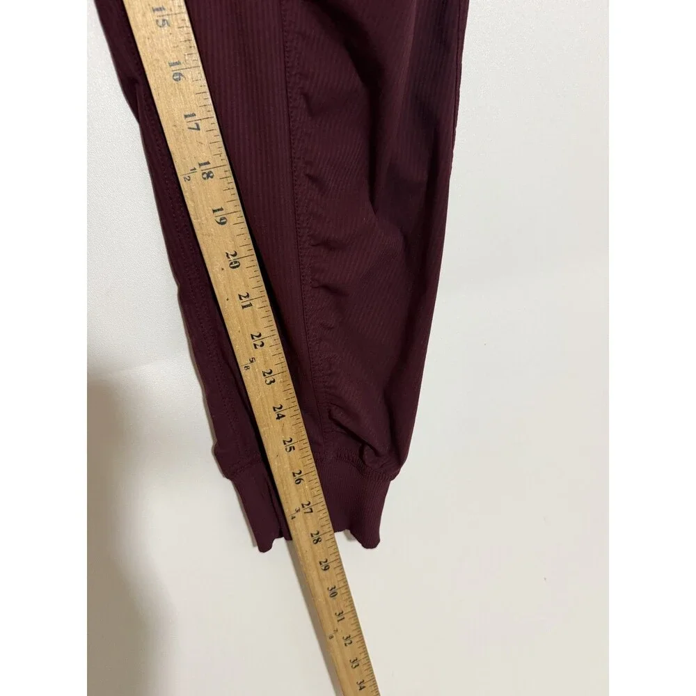 Lululemon Dance Studio Jogger Pants Size 14 Burgundy Mid-Rise Tapered Athleisure